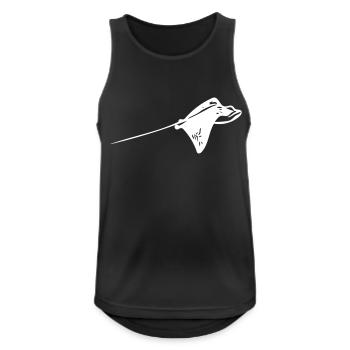 Adlerrochen Vector Flug - Männer Tank Top atmungsaktiv - Schwarz - Vorne - Nick (188cm)