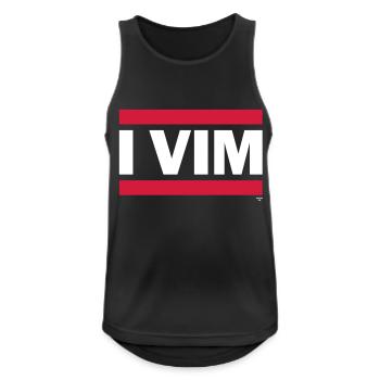 I VIM - Men's Breathable Tank Top - black - Front - Nick (188cm)