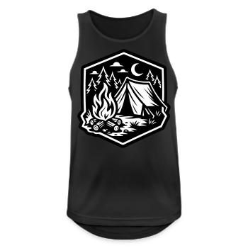 Camping Tent Outdoor - Men's Breathable Tank Top - black - Front - Nick (188cm)