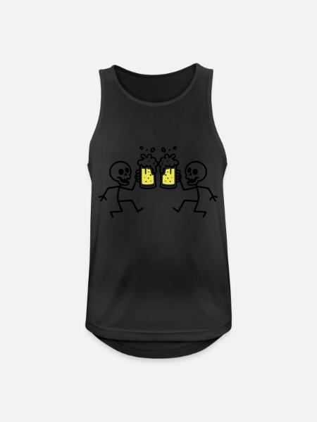 Skeleton Beer Funny - Men's Breathable Tank Top - black