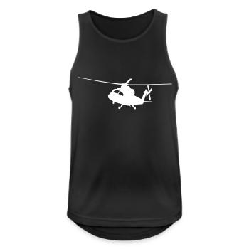 hubschrauber - Männer Tank Top atmungsaktiv - Schwarz - Vorne - Nick (188cm)
