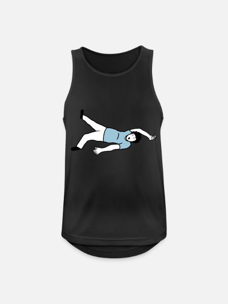 Ohnmächtiger Mann Design - Männer Tank Top atmungsaktiv - Schwarz