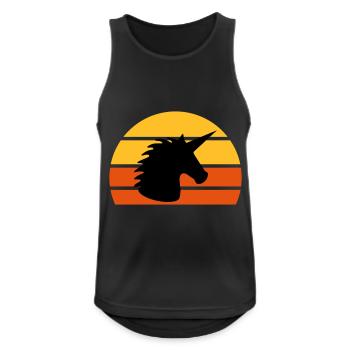 Unicorn in front of a half-sun - Men's Breathable Tank Top - black - Front - Nick (188cm)