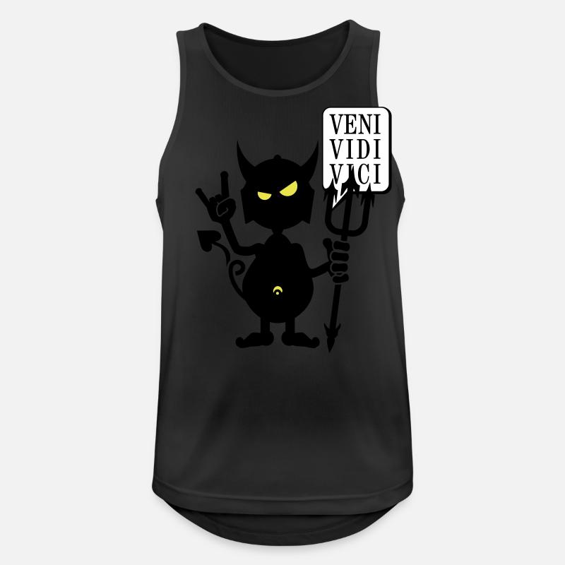 Teufel rocks / devil rocks (2c) - Männer Tank Top atmungsaktiv - Schwarz