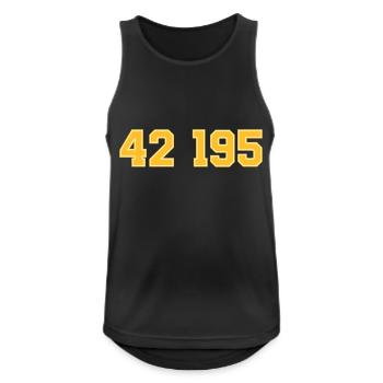 42195 - Marathon - Débardeur respirant Homme - noir - Devant - Nick (188cm)