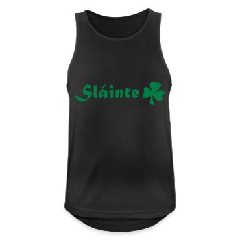sláinte st. patrick´s day - Débardeur respirant Homme - noir - Devant - Nick (188cm)