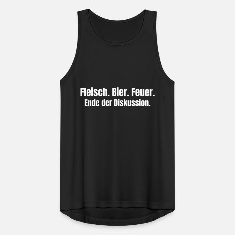 Fleisch Bier Feuer Ende der Diskussion Männer Tank Top atmungsaktiv