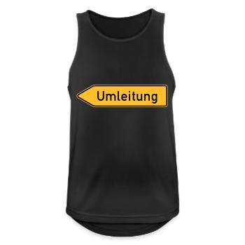 Umleitung Links - Männer Tank Top atmungsaktiv - Schwarz - Vorne - Nick (188cm)