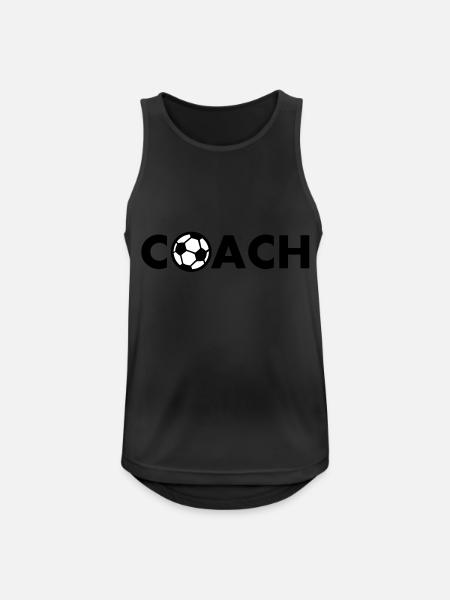 coach fußball - Men's Breathable Tank Top - black