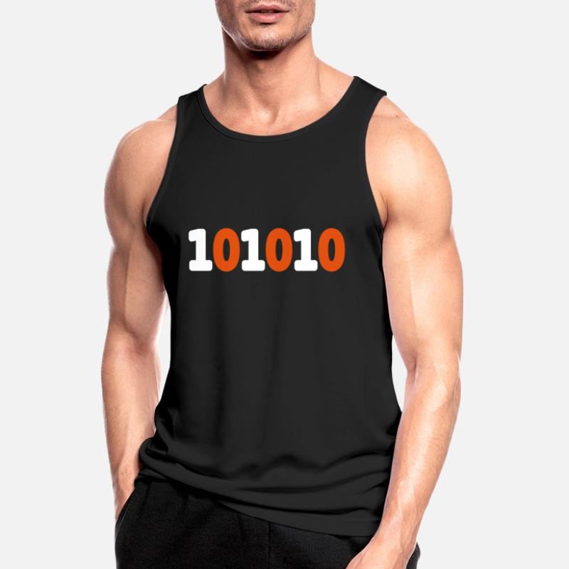 42 binary binary code live sci-fi response vector Men's Breathable Tank Top