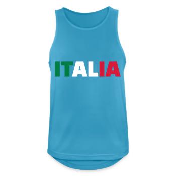 Italia - Men's Breathable Tank Top - sapphire blue - Front - Nick (188cm)