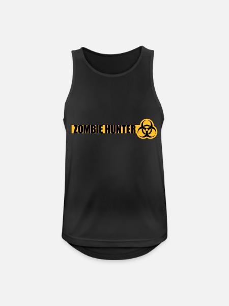 zombie hunter Halloween Quote - Men's Breathable Tank Top - black