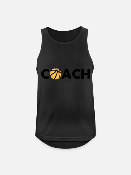 basketball Trainer Coach - Männer Tank Top atmungsaktiv - Schwarz