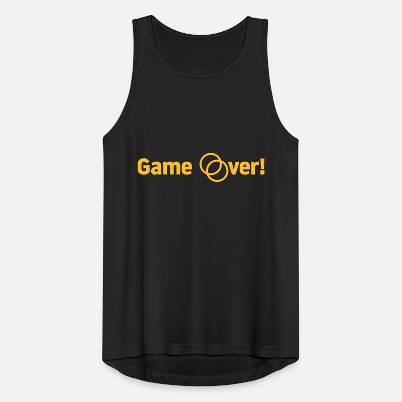 Game over Hochzeit Ehepaar Braut Bräutigam Ringe Männer Tank Top atmungsaktiv