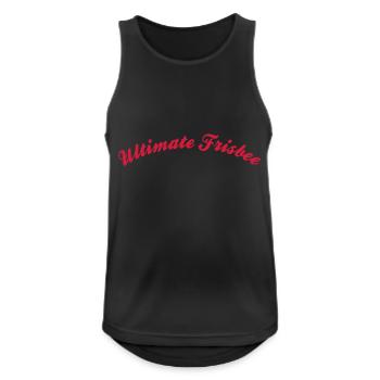 ultimate frisbee cool curved logo - Débardeur respirant Homme - noir - Devant - Nick (188cm)