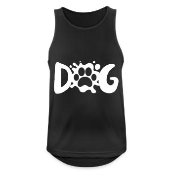 DOG PAW HUND - Men's Breathable Tank Top - black - Front - Nick (188cm)