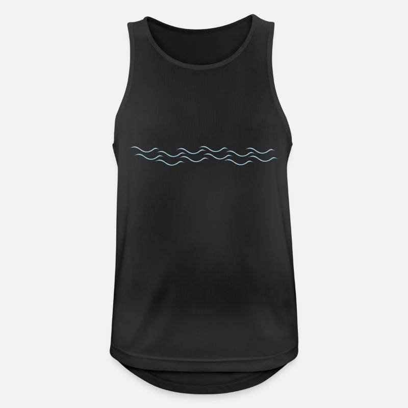 wasser - Men's Breathable Tank Top - black