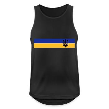 UKRAINE Sportive - Débardeur respirant Homme - noir - Devant - Nick (188cm)