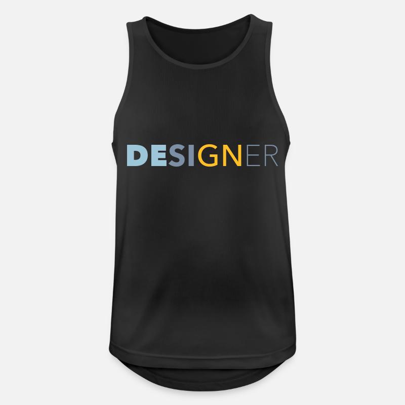 Designer - Men's Breathable Tank Top - black