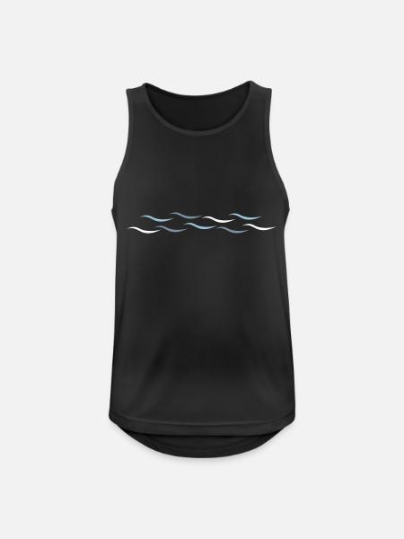 Waves - Men's Breathable Tank Top - black