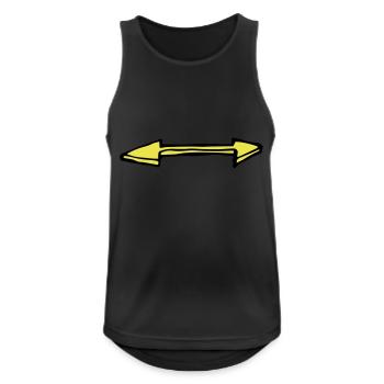 Grüner Doppelpfeil links und rechts - Männer Tank Top atmungsaktiv - Schwarz - Vorne - Nick (188cm)