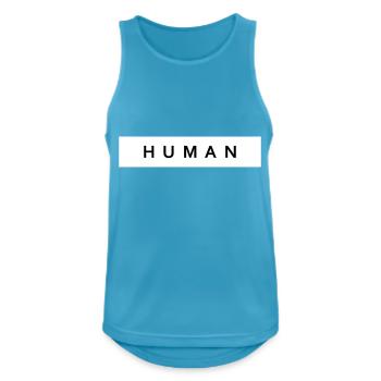 HUMANE - Men's Breathable Tank Top - sapphire blue - Front - Nick (188cm)
