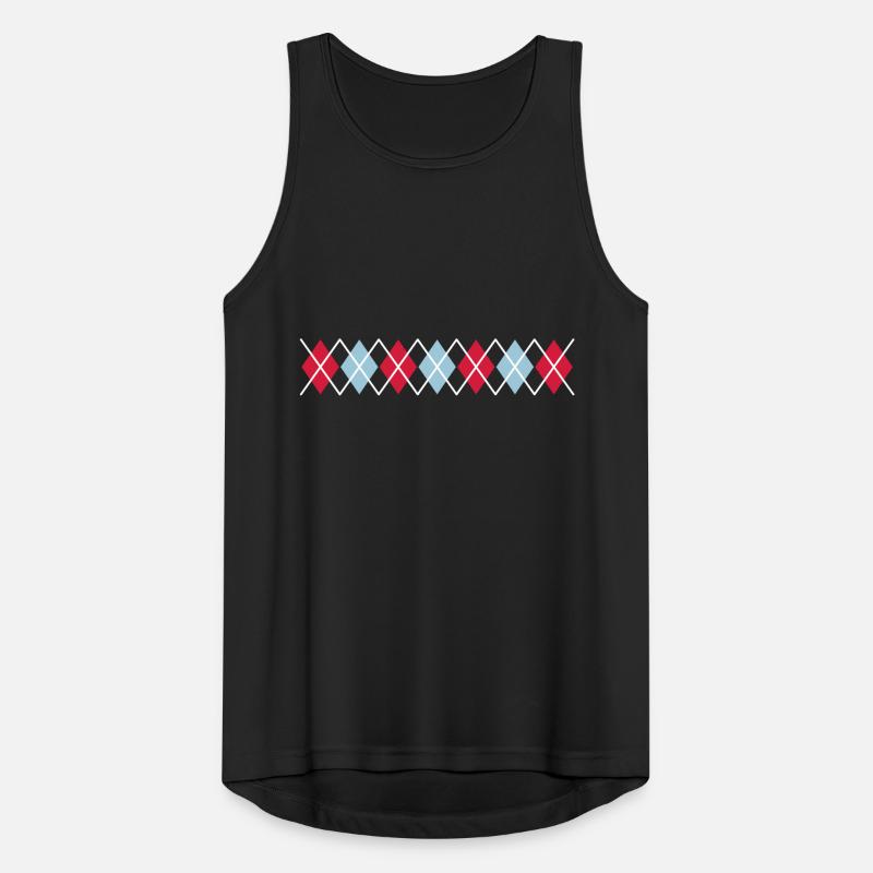 Norwegian Pattern Diamonds Checks Noël Noël Débardeur respirant Homme