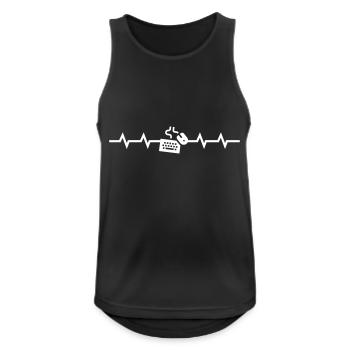 Herzschlag Maus Tastatur PC Computer Home Office - Männer Tank Top atmungsaktiv - Schwarz - Vorne - Nick (188cm)