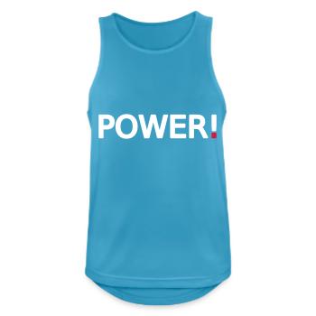 Power - Men's Breathable Tank Top - sapphire blue - Front - Nick (188cm)
