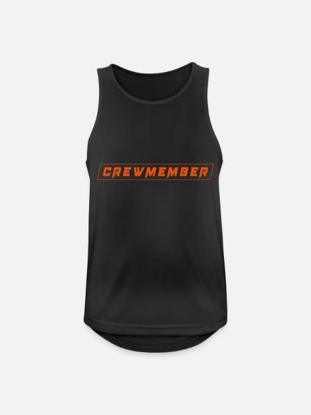 crew member - Men's Breathable Tank Top - black