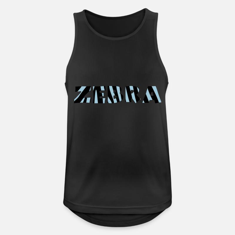 zebra - Men's Breathable Tank Top - black