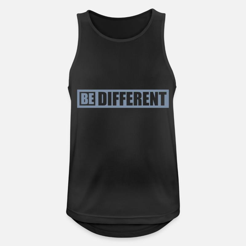 Be different Logo Design - Männer Tank Top atmungsaktiv - Schwarz