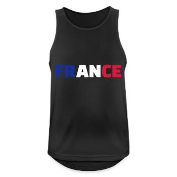 France - Men's Breathable Tank Top - black - Front - Nick (188cm)