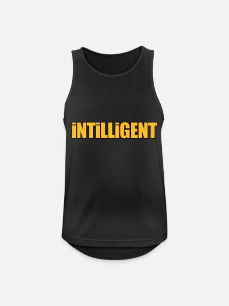 Intilligent Fun Intelligent - Männer Tank Top atmungsaktiv - Schwarz