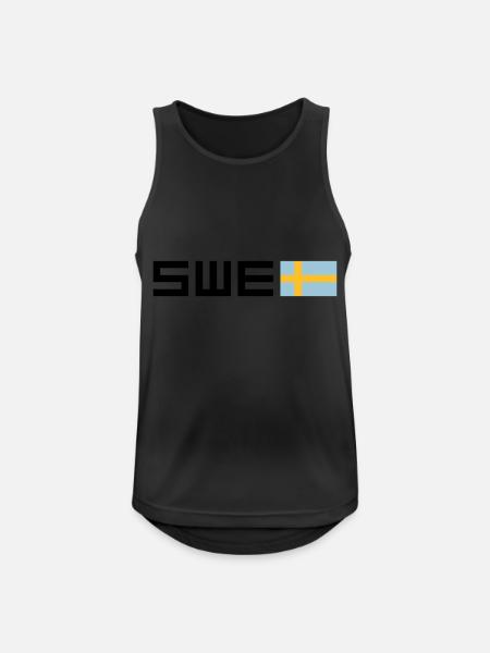 Sweden - Andningsaktiv tanktopp herr - svart