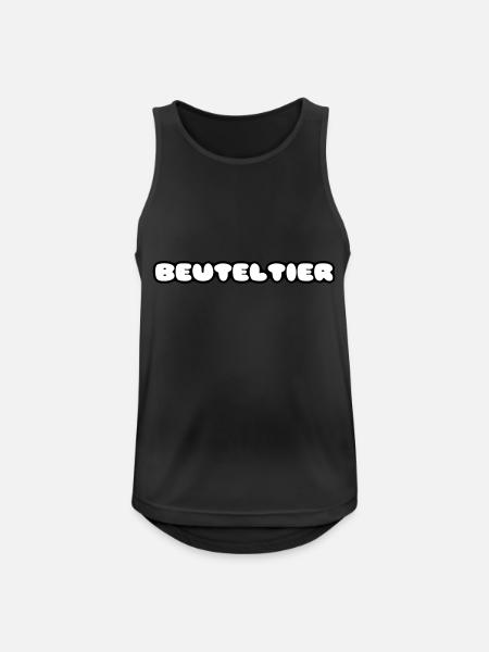 Beuteltier - Männer Tank Top atmungsaktiv - Schwarz
