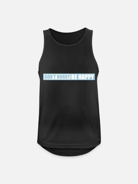 Don't hurry be happy - Men's Breathable Tank Top - black