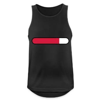 ladebalken leer - Männer Tank Top atmungsaktiv - Schwarz - Vorne - Nick (188cm)