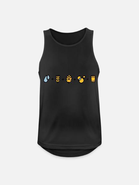 Bier Formel - Männer Tank Top atmungsaktiv - Schwarz
