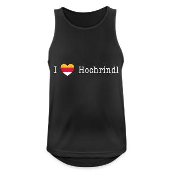 I love Hochrindl - "Carinthia Style" - Men's Breathable Tank Top - black - Front - Nick (188cm)