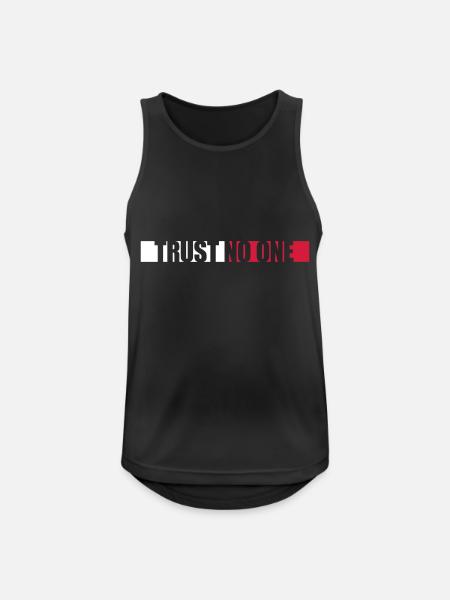trust no one quote - Men's Breathable Tank Top - black