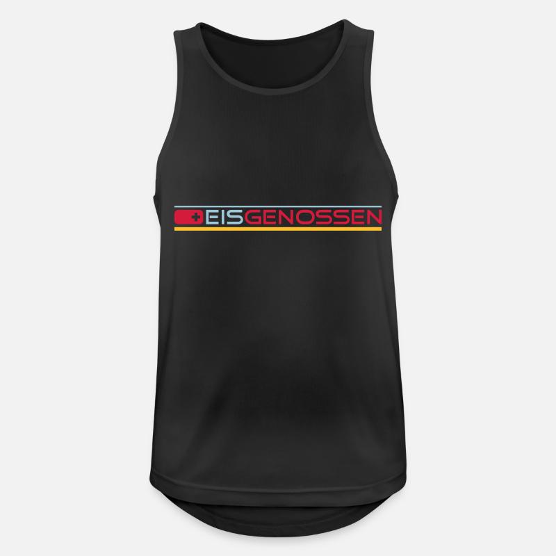 Eisgenossen Bandenwerbung - Männer Tank Top atmungsaktiv - Schwarz