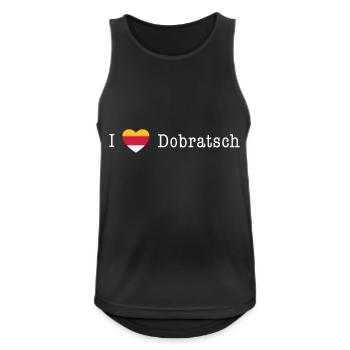 I love Dobratsch - "Carinthia Style" - Men's Breathable Tank Top - black - Front - Nick (188cm)