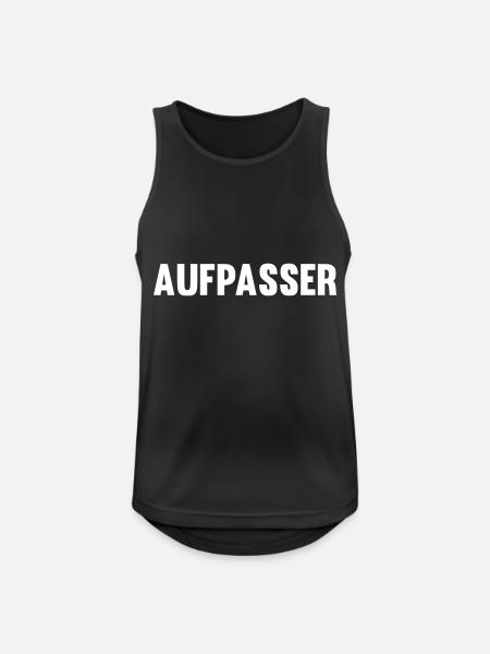 Aufpasser - Männer Tank Top atmungsaktiv - Schwarz