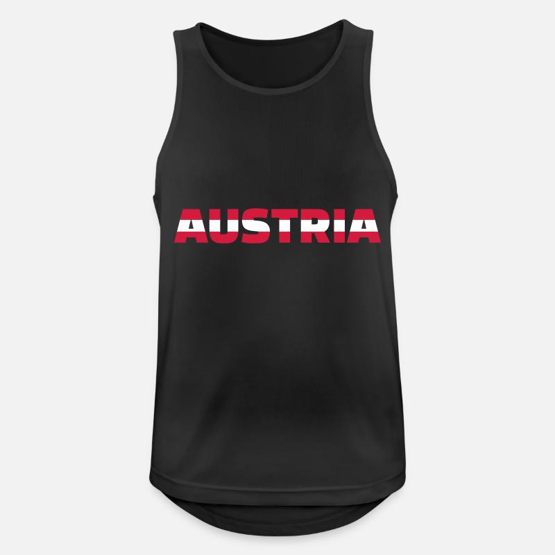 Austria - Men's Breathable Tank Top - black