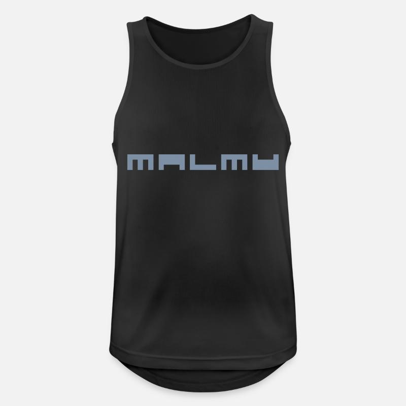 Malmö - Männer Tank Top atmungsaktiv - Schwarz