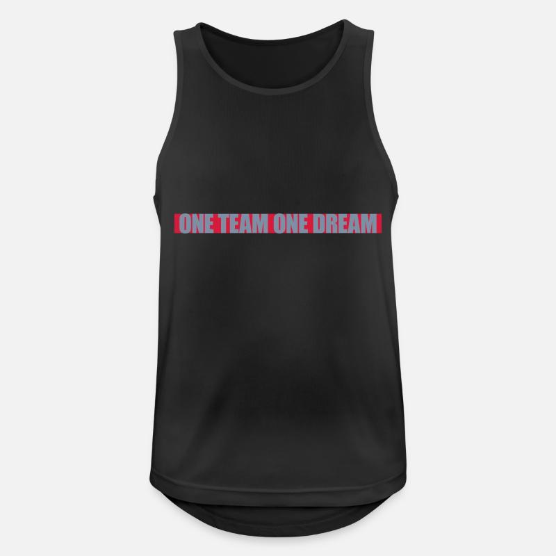 Mannschaft One Team - Männer Tank Top atmungsaktiv - Schwarz