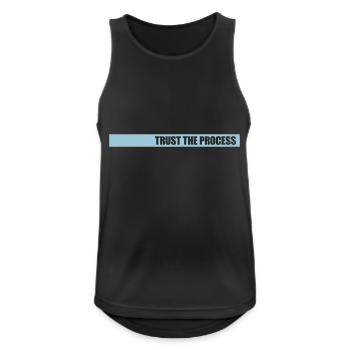 trust the process Zitat - Männer Tank Top atmungsaktiv - Schwarz - Vorne - Nick (188cm)