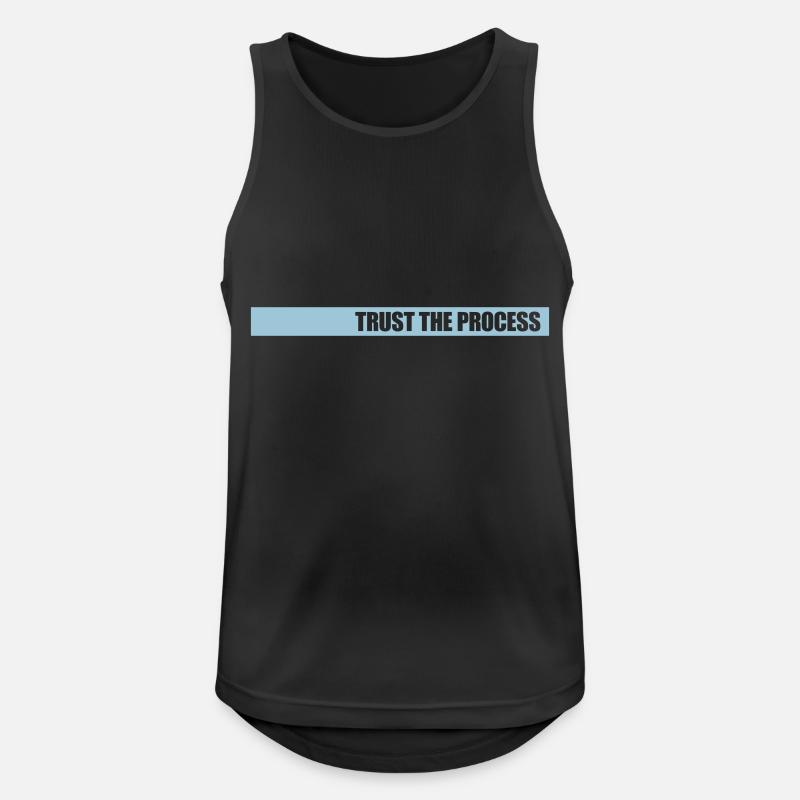 trust the process Zitat - Männer Tank Top atmungsaktiv - Schwarz