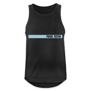 puck futin Logo Design - Männer Tank Top atmungsaktiv - Schwarz - Vorne - Nick (188cm)